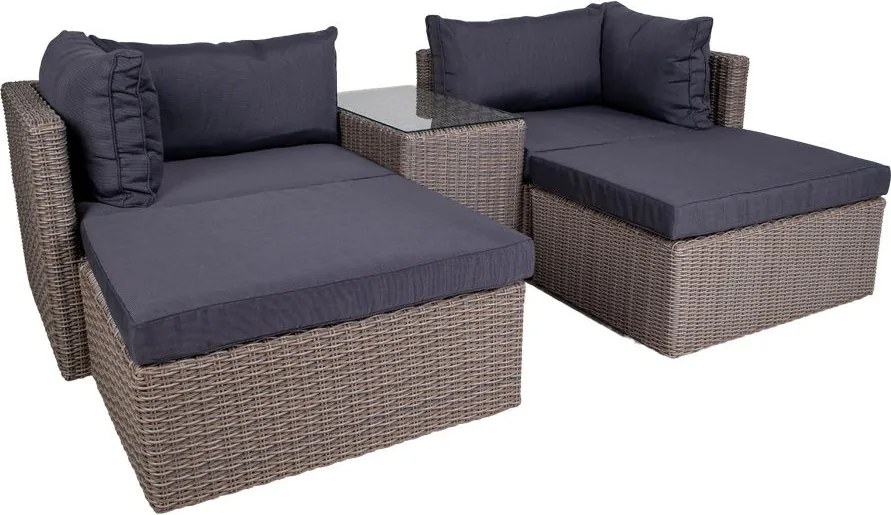 Záhradný set Riveria (sivá). Akcia -15%. Vlastná spoľahlivá doprava až k Vám domov. 1147450