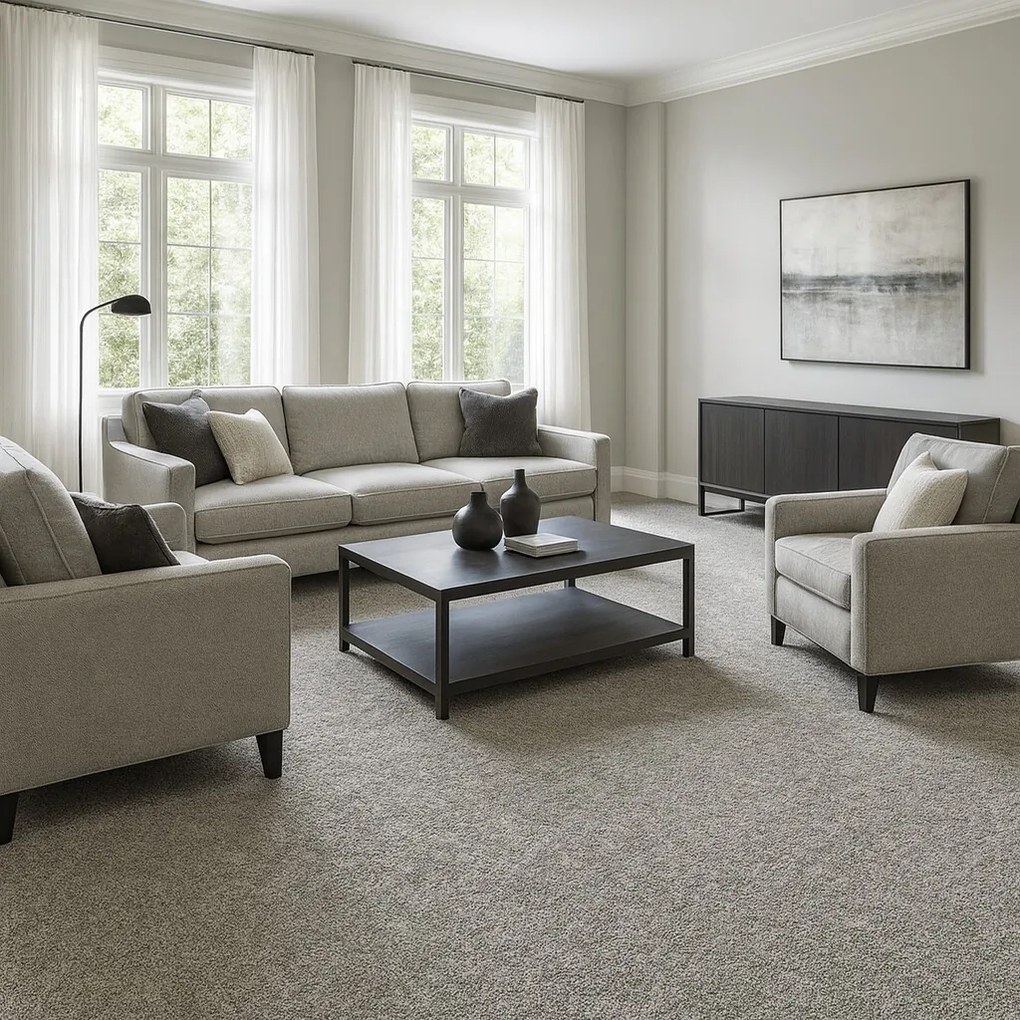 ITC, Metrážny koberec Sweet 74 šedý, na mieru, šíře 4m, šedá, filc, chodba / predsieň