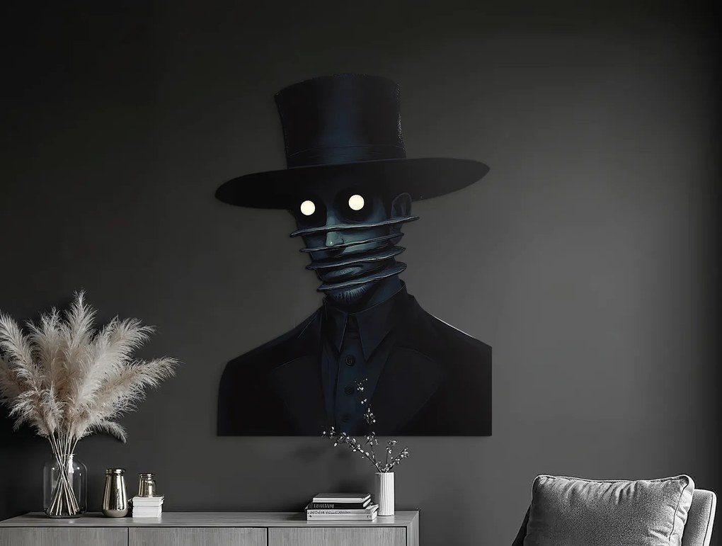 drevko | Abstraktný obraz Tajomný klobúk 65 x 495 cm