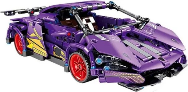 Stavebnica auta SUPERCAR No.J2003 fialová - 470 dielikov