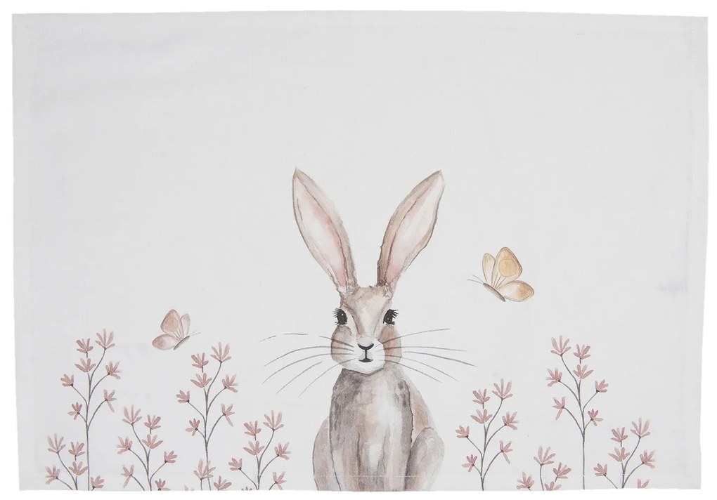 Sada bavlnených prestieranie s motívom králika Rustic Easter Bunny - 48 * 33 cm