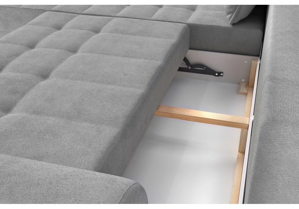 Svetlosivá rozkladacia rohová pohovka (ľavý roh) Balitco – Ropez