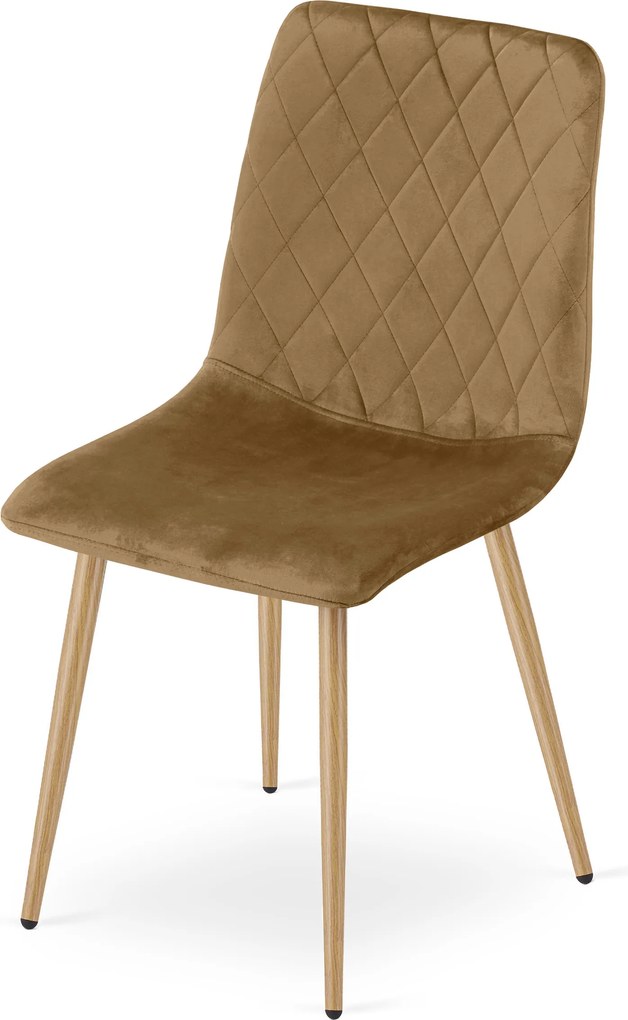 Hnedá zamatová stolička TURIN