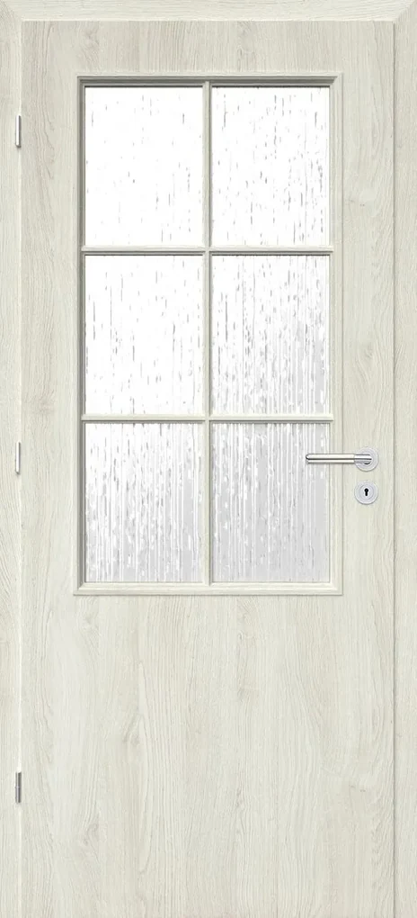 Classen Natura Interiérové dvere 2/3 sklo, 60 L, 646 × 1 985 mm, fólia, ľavé, dub sivý, presklené