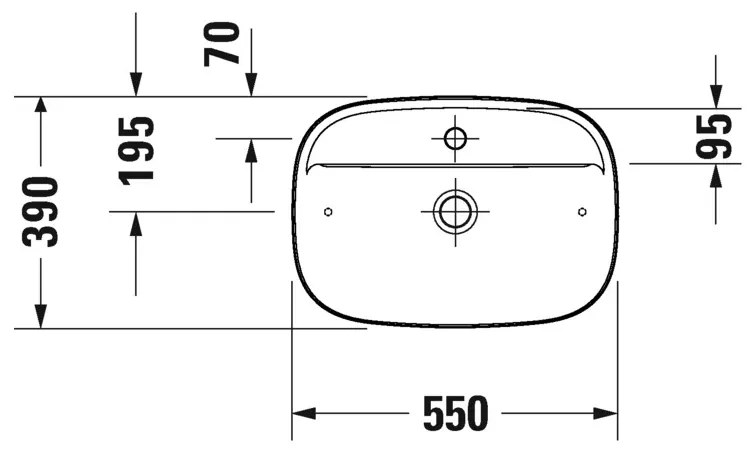 Duravit Zencha - Umývadlová misa 550x390 mm, matný antracit 2374551371