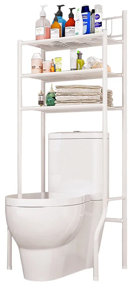 Regál nad toaletu REMIN, biela