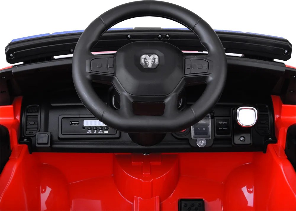 JOKOMISIADA Detské hasičské auto na batérie RAM pickup s majákom a sirénou PA0323