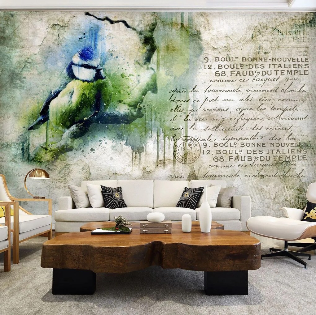 Fototapeta - Vták - vintage (254x184 cm)