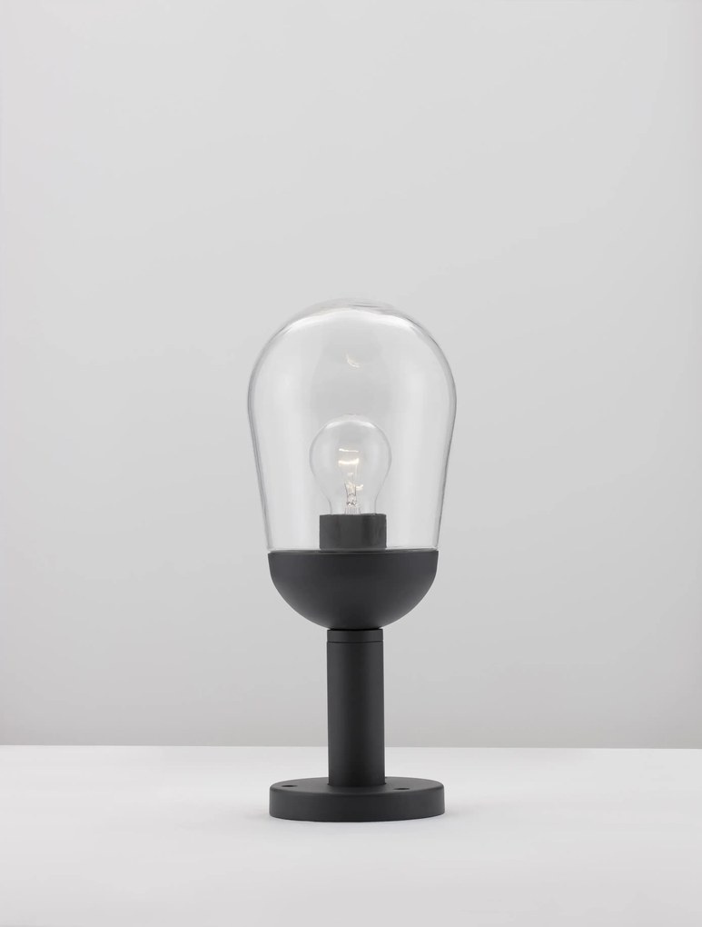 Vonkajšia záhradná lampa Omika B 15 tmavo sivé