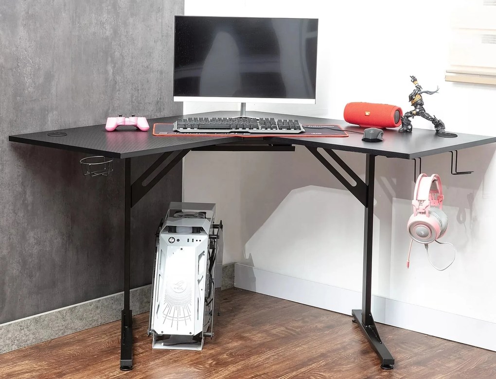 Rohový písací stôl APPEAL 120 cm čierny