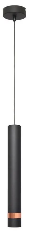 LED Luster na lanku TUBA 1xGU10/4,8W/230V čierna/medená