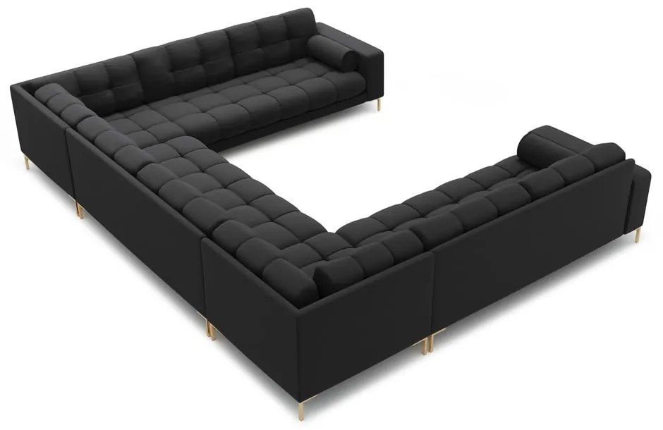 Tmavosivá rohová pohovka do "U" Bali – Cosmopolitan Design