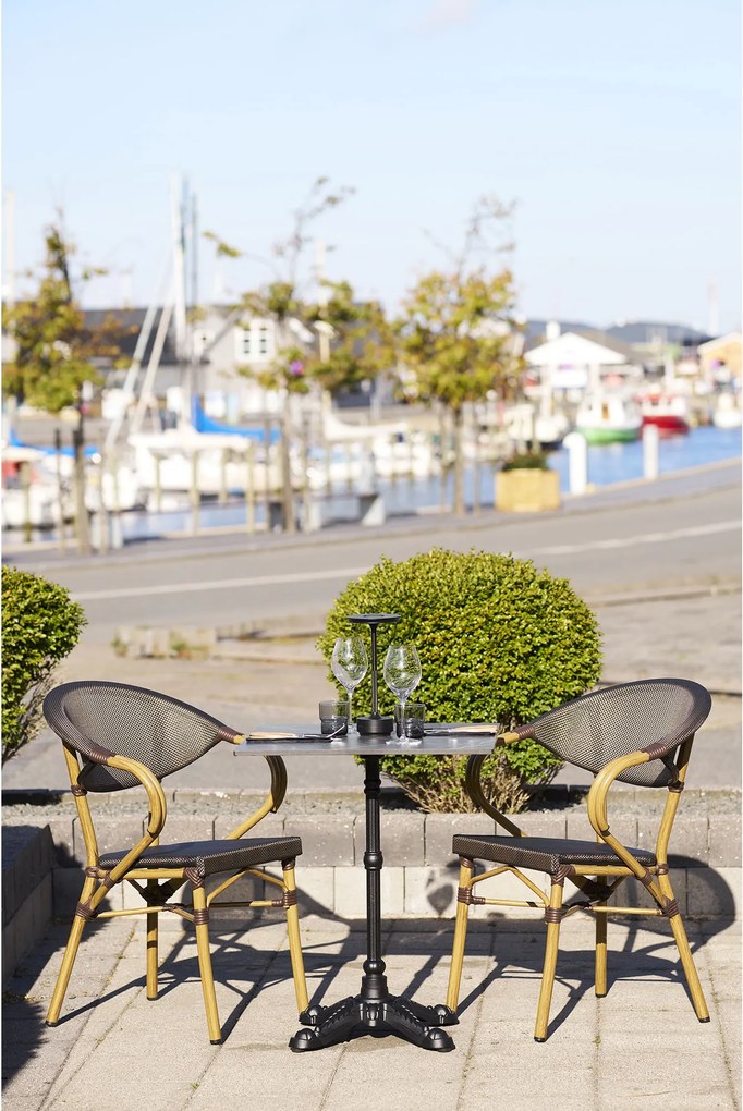 Bistro stôl Bsamira 4 (sivá + čierna). Akcia -15%. Vlastná spoľahlivá doprava až k Vám domov. 1146534