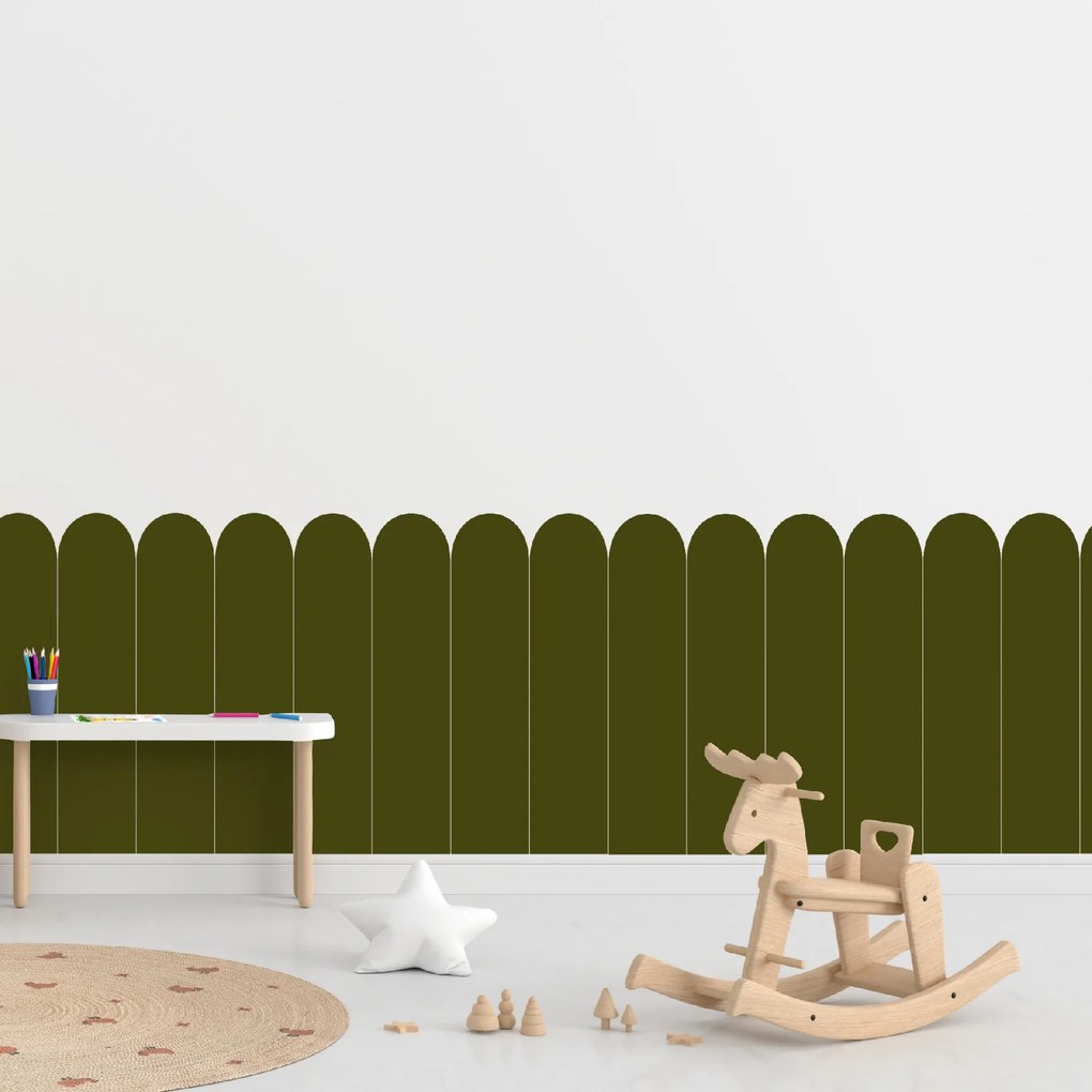 60x100cm Oblúk - Khaki farba - textilná nálepka na stenu Farba: Tmavá, Veľkosť: 80 cm
