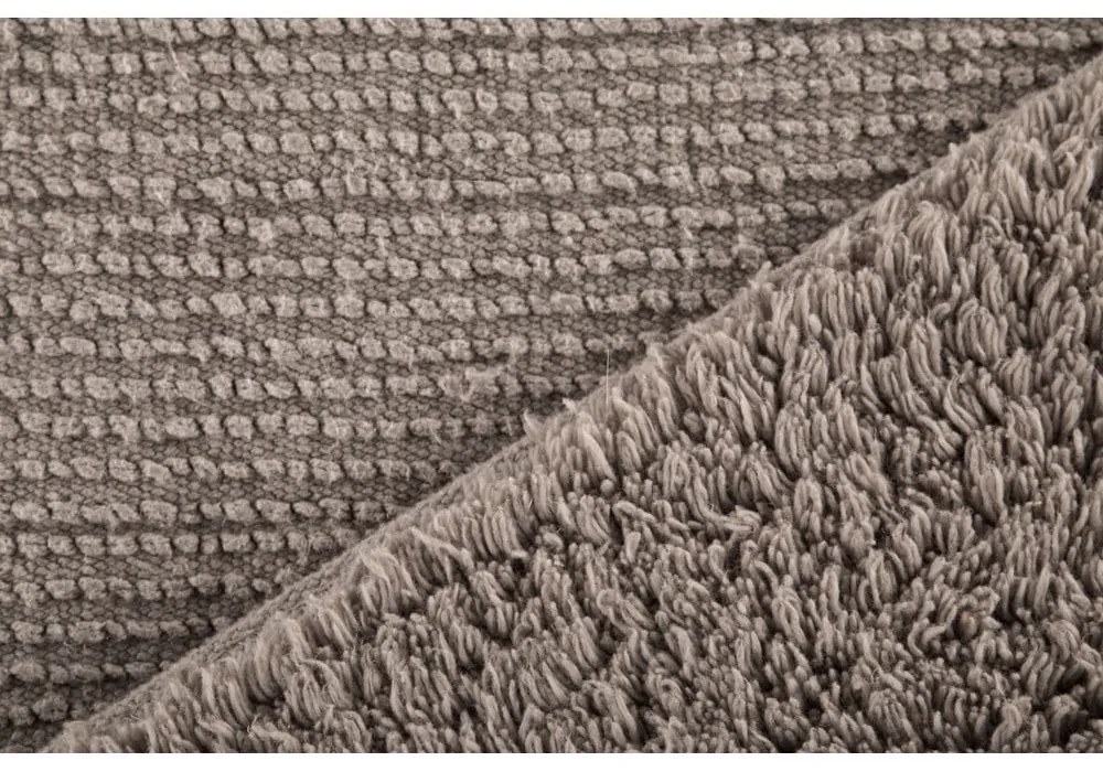 Hnedá bavlnená kúpeľňová predložka Tiseco Home Studio Luca, 60 x 60 cm