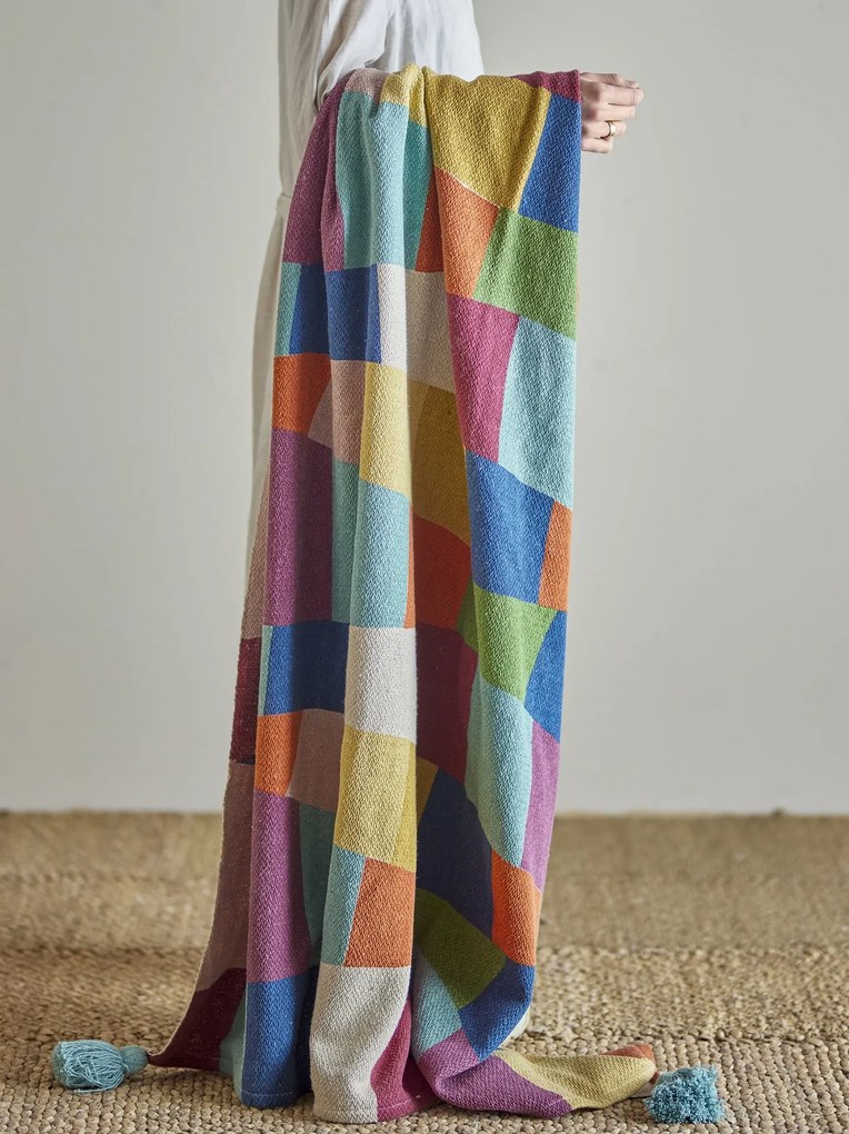 Bloomingville Prehoz z recyklovanej bavlny Colorine 130 × 160 cm