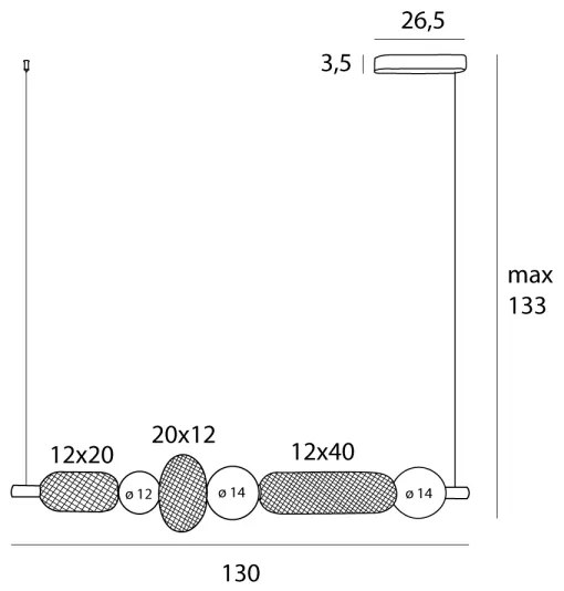 MAXLIGHT P0593 - LED Luster na lanku BORA LED/29W/230V biela/čierna