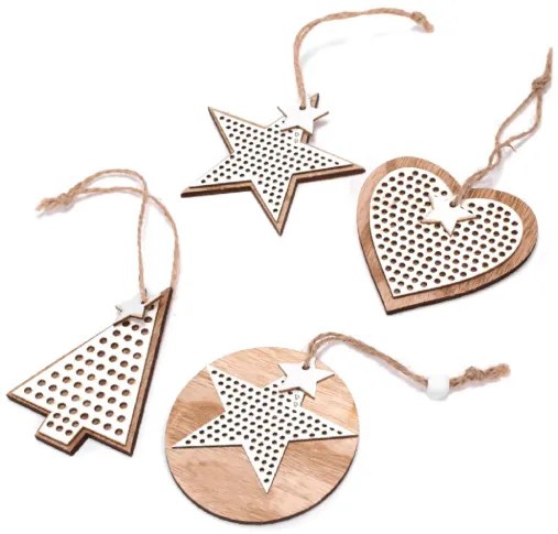 Vianočné ozdoby KL-21X17 MIX (4 ks)