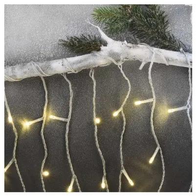 LED vánoční rampouchy s časovačem a programy Drefi 5 m teplá bílá