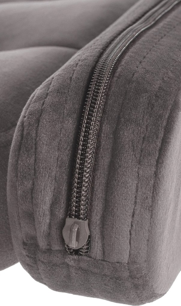 Barová stolička Dublin - zamat, biely rám Sivá