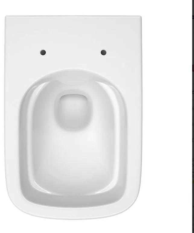 Cersanit Larga square Clean On, závesná wc misa 3/5 l + sedátko s pomalým zatváraním z duroplastu, biela, S701-473
