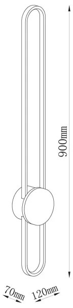 LED Nástenné svietidlo FLORENTYNA LED/24W/230V 4000K čierna/biela