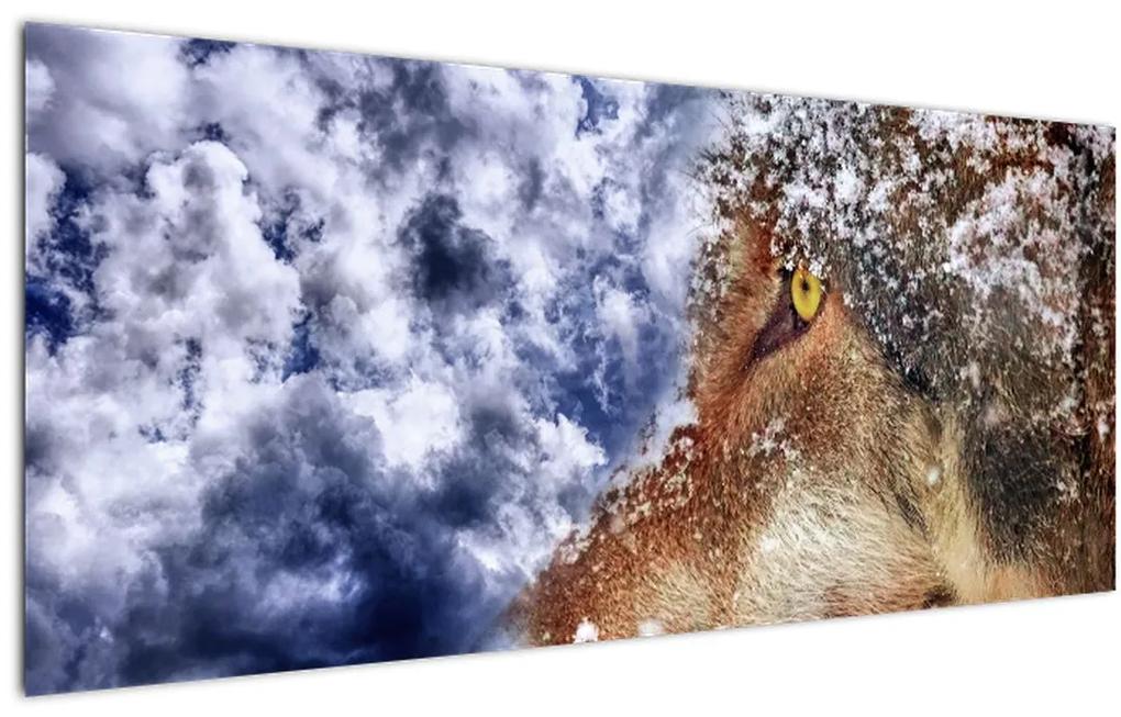Obraz vlka (120x50 cm)