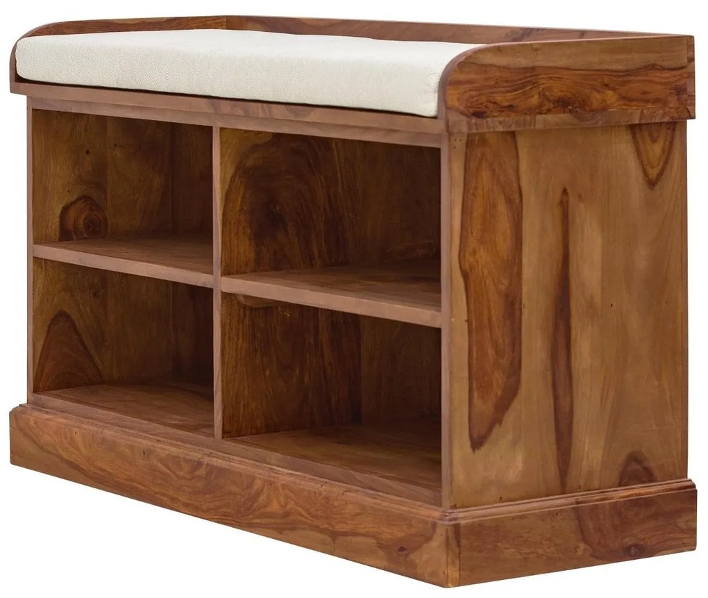 furniture-nabytek.cz - Dřevěný botník s lavicí 105x60x40 z masivu palisandr