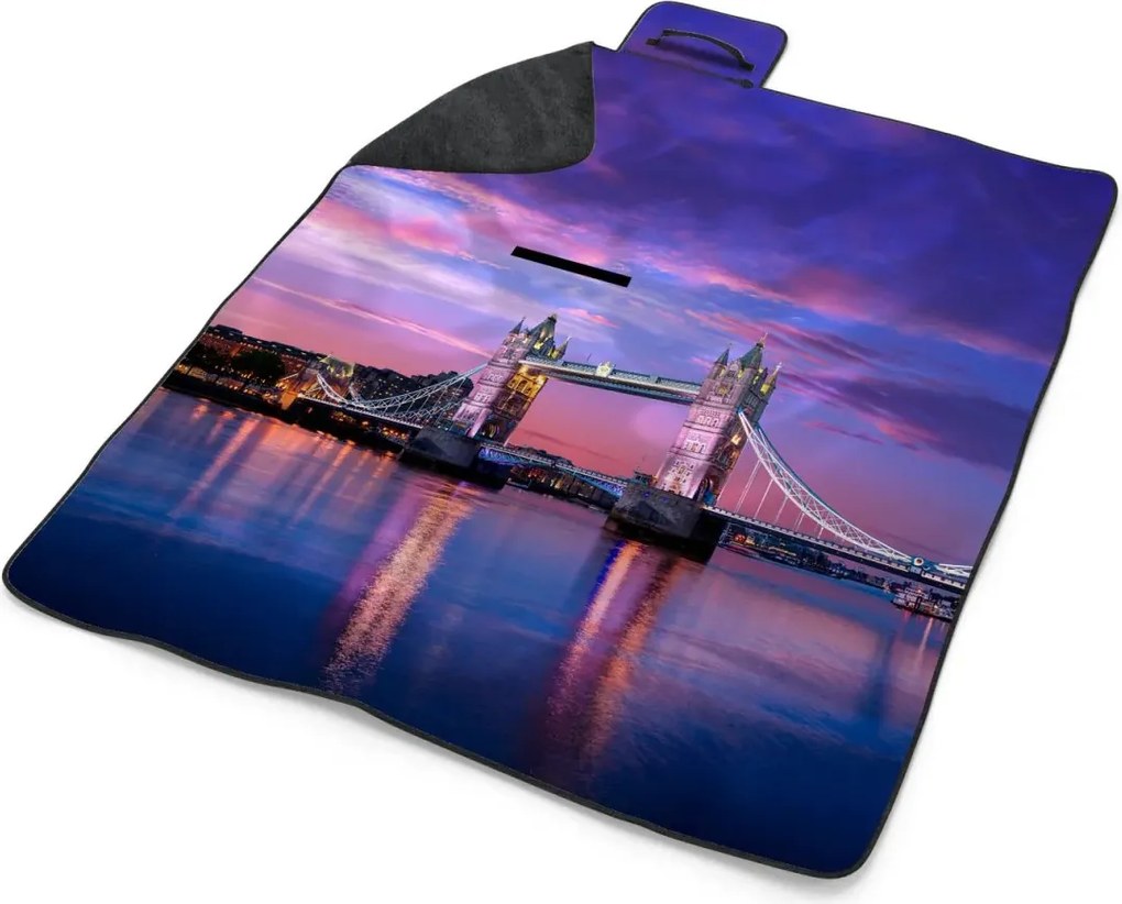 Sablio Plážová deka Londýn Tower Bridge: 200x140 cm