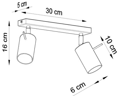 Sollux SL.0092 - Bodové svietidlo RING 2 2xGU10/10W/230V čierna