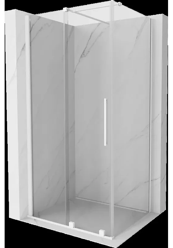 Mexen Velar sprchová kabína, posuvné dvere 110 x 85 cm, Priehľadné, biela - 871-110-085-01-20