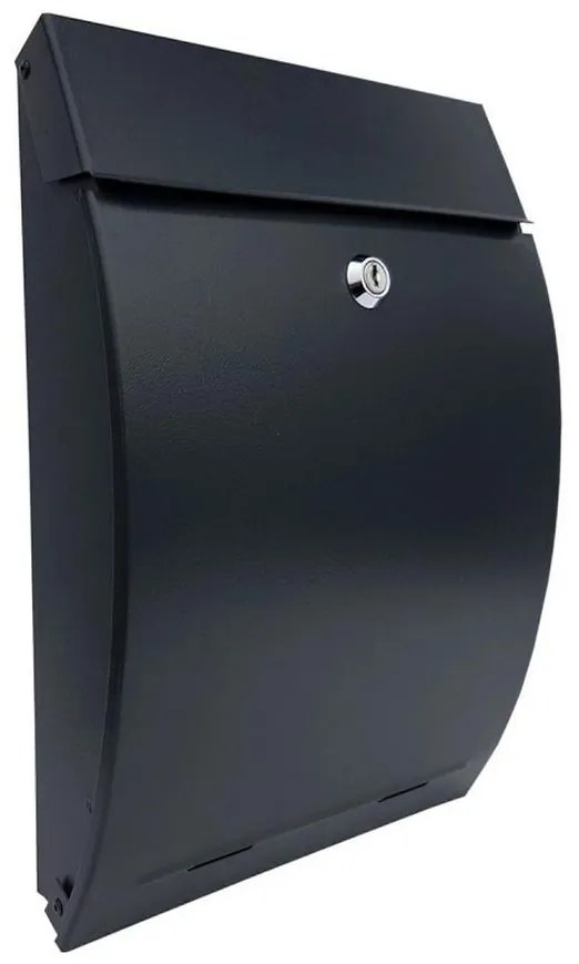 Poštová schránka vypuklá čierna mat A4