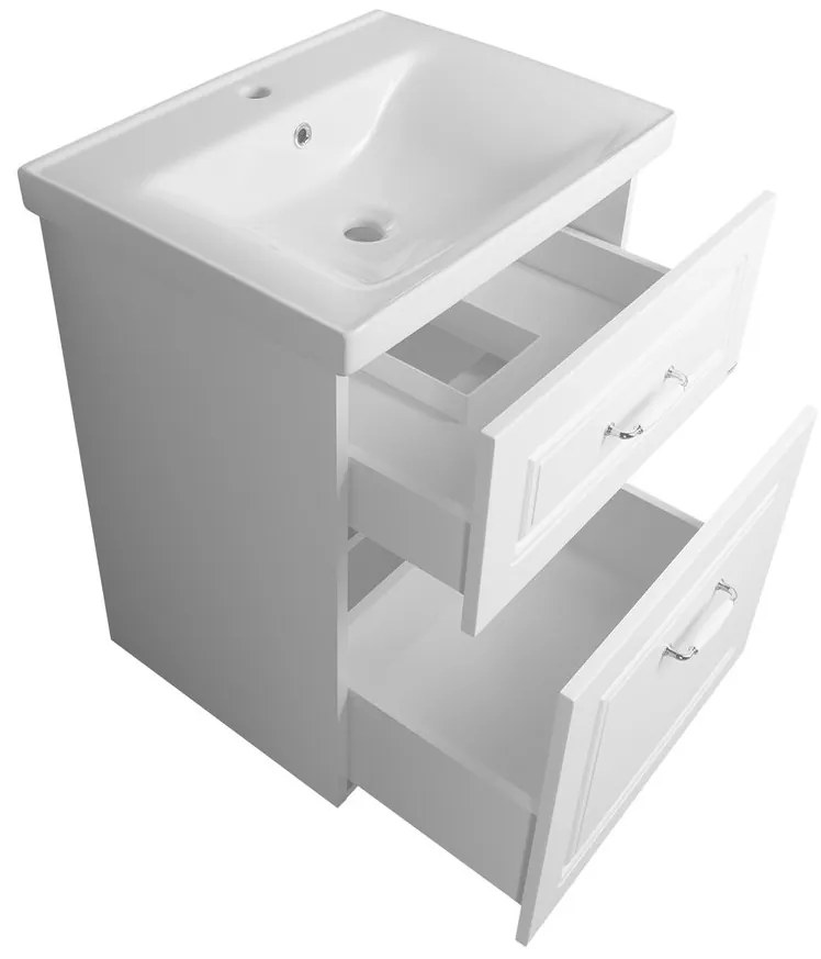 Aqualine Sapho, FAVOLO umývadlová skrinka 57x72,5x44,6 cm, biela matná, FV260