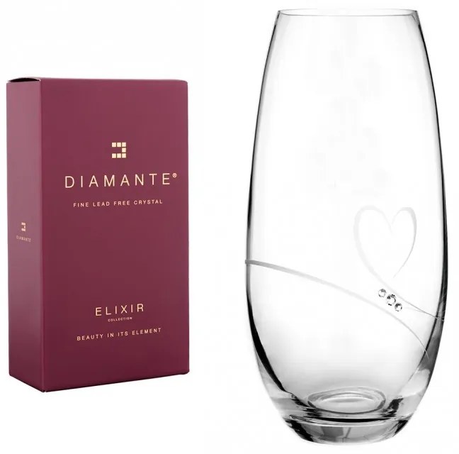 Diamante sklenená váza Romance s kamienkami Swarovski 25 cm