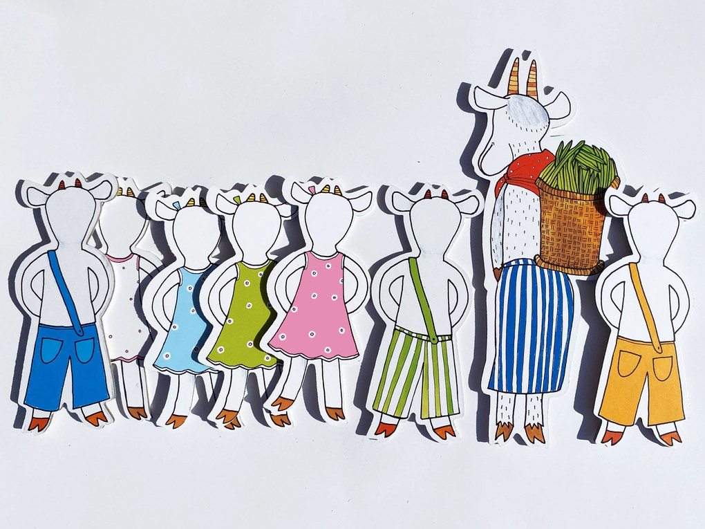 MARIONETINO – Vlk a kozliatka – bábky 9 ks