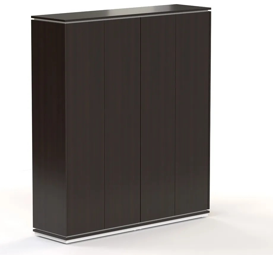 Vysoká skriňa Creator 162,8 x 44,5 x 185,9 cm, biela / wenge