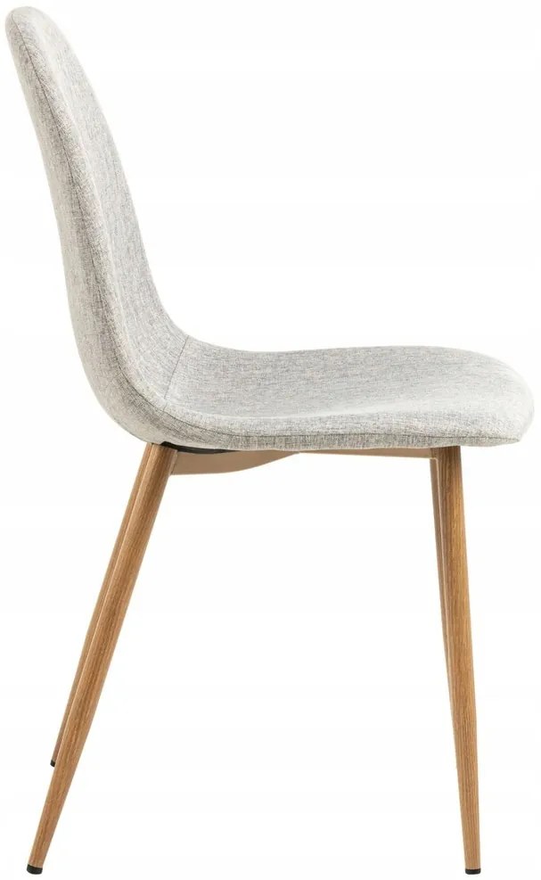 Jídelní židle Celia světle šedá/dub