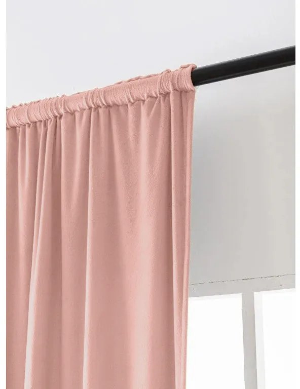 Zatemňovací záves VELVET 140x250 cm, ružový Zavesenie: Riasiaca páska