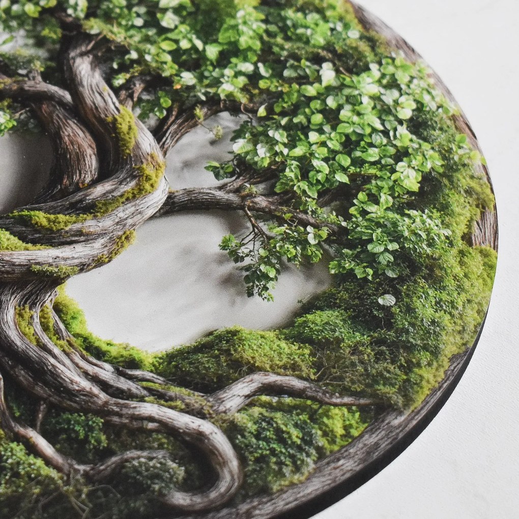 DUBLEZ | Machový strom života - Luxusná imitácia na dreve