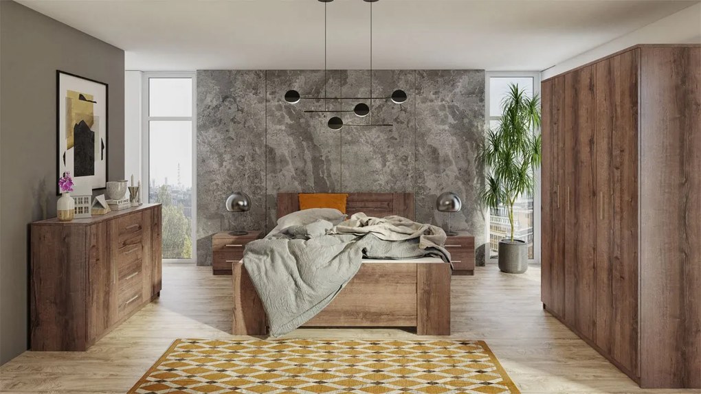 Spálňa Kler XII, Farby: biela / biela + ekokoža Soft Pik 017
