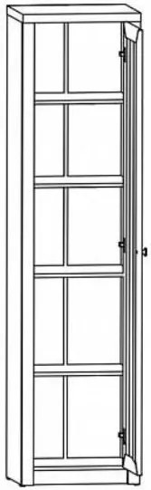 Šatníková skriňa PROVENCE S1D, sosna andersen / dub lefkas