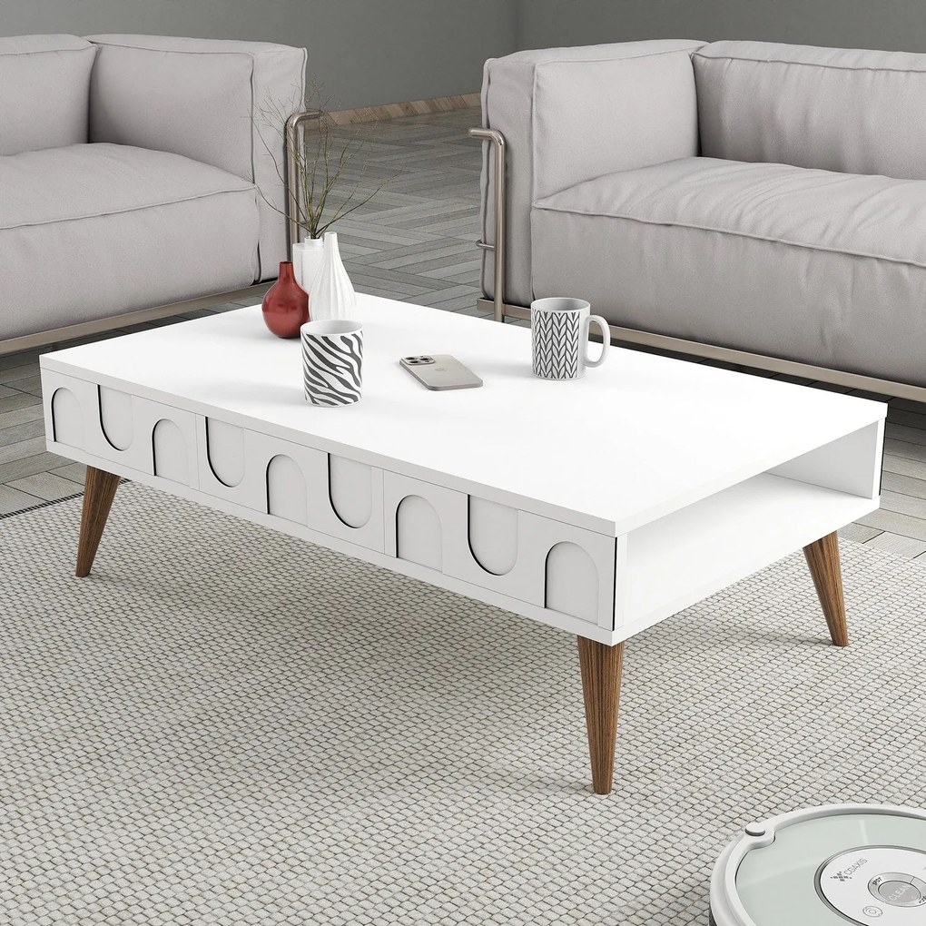 Konferenčný stôl Lyon 34 - White, Walnut