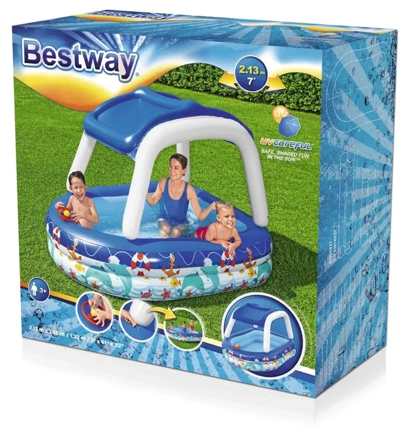 Bestway Nafukovací bazénik Captain Family, 213 x 155 x 132 cm