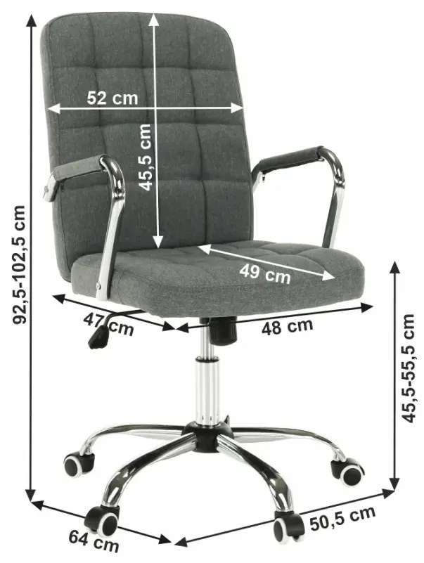 Kancelárske kreslo, sivá, MORGEN