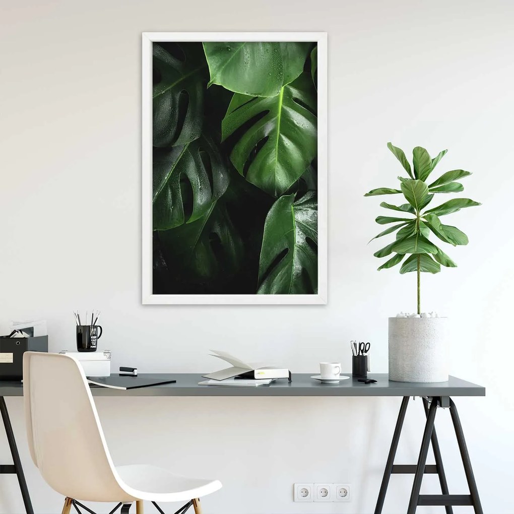 Gario Plagát Šťavnatá zelená Farba rámu: Čierna, Rozmery: 70 x 100 cm