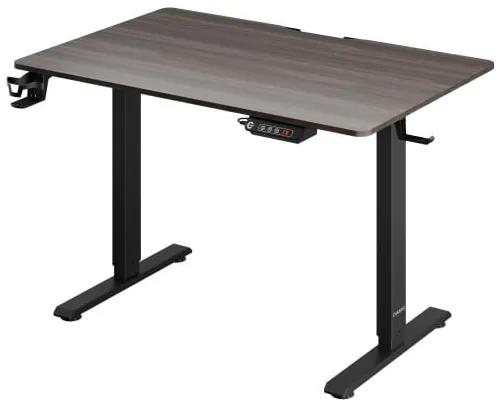InternetovaZahrada Výškovo nastaviteľný kancelársky stôl hnedý - 110x60x118 cm