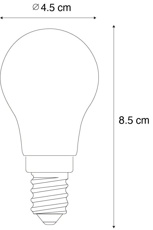 Sada 5 inteligentných LED žiaroviek E14 P45 číra 4,2 W 470 lm 2700 – 6500 K