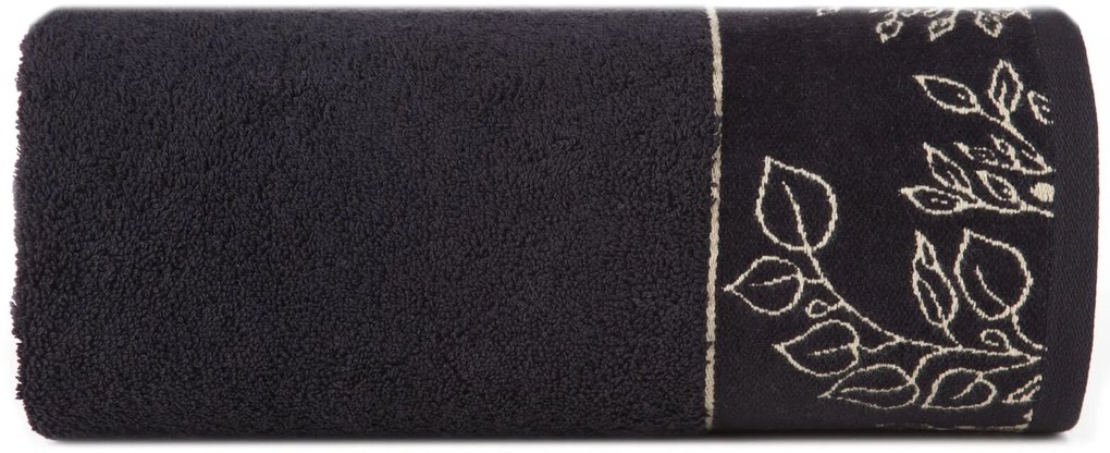 BAVLNENÝ UTERÁK LIMITED COLLECTION VICTORIA7 50X90 CM ČIERNA