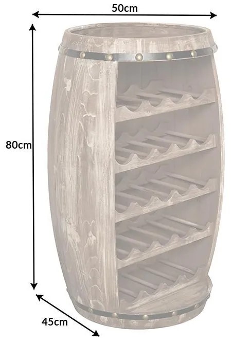 Invicta Interior - Elegantný stojan na víno BODEGA 80 cm, borovica, prírodný