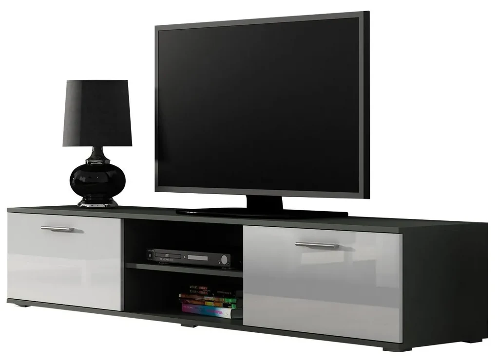 TV stolík 180 Boho B3, Farby: čierny / čierny lesk